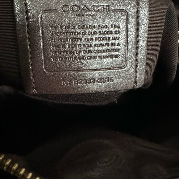 COACH Remi Navy Brown Signature Satchel Saddle Crossbody Bag MRSP $398 - Picture 13 of 15